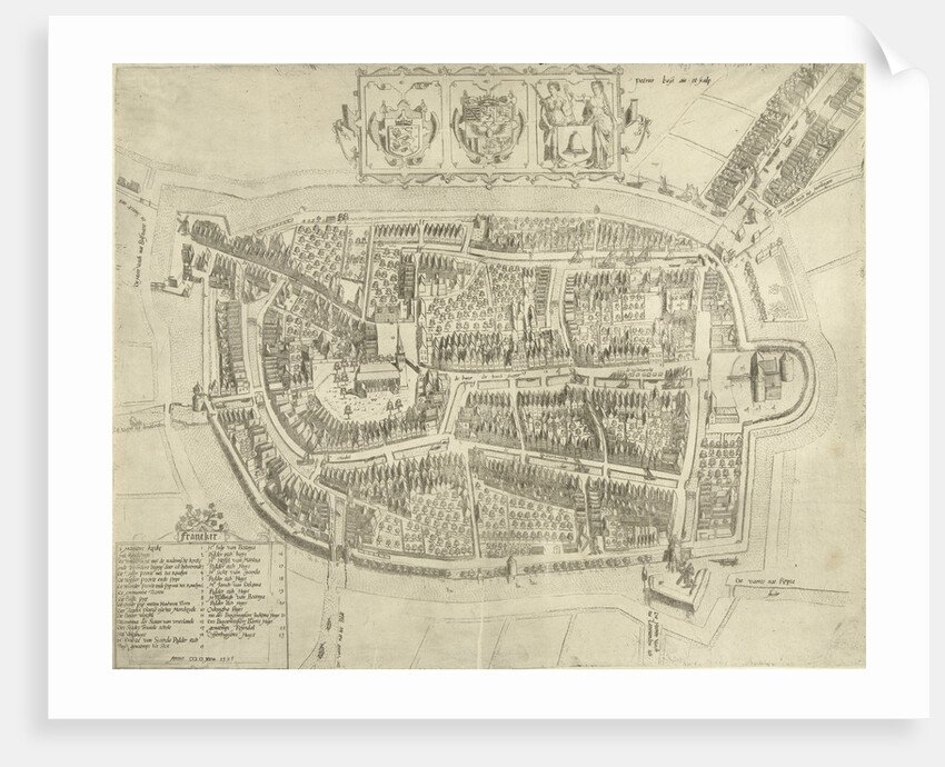 Map of Franeker, 1598 by Anonymous