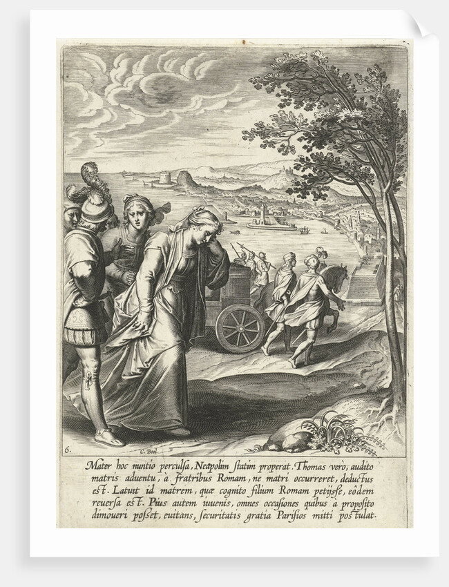 Thomas mother looking for him in Naples by Otto van Veen