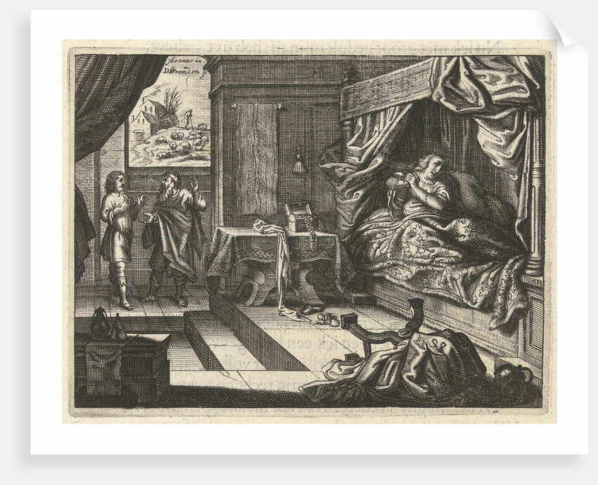 Jacob complains to Laban that he gave him Leah instead of Rachel as his wife by Daniël van den Bremden