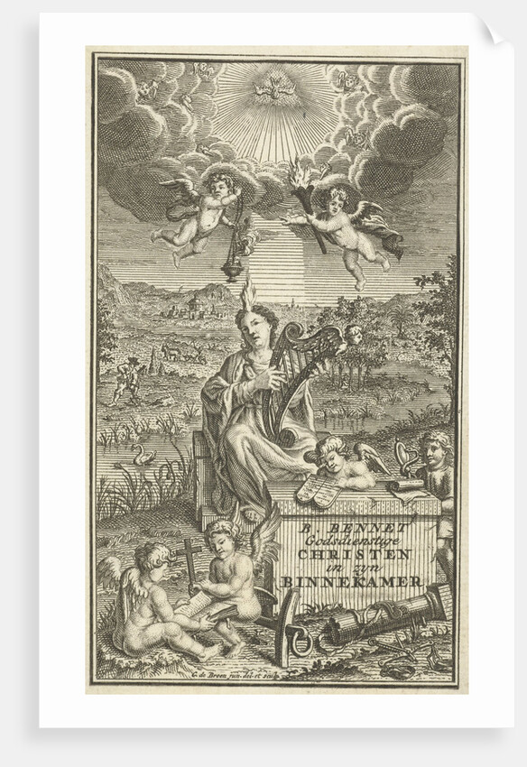 Title page for: Benjamin Bennet, Religious Christian inside room by Gerrit de Broen Jr