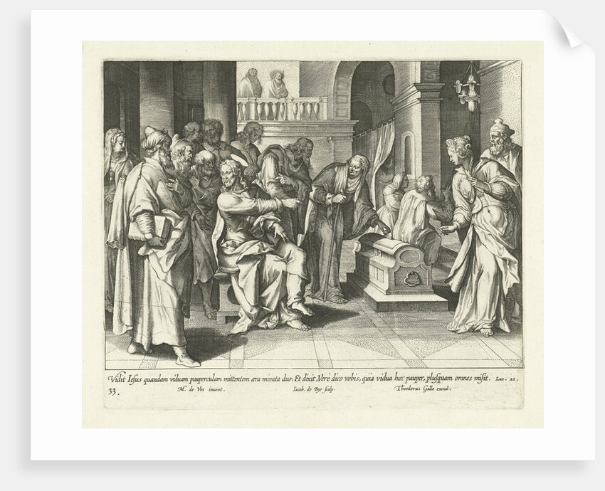 Generosity of the poor widow by Theodoor Galle