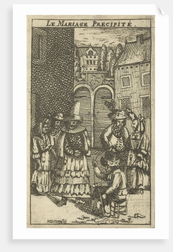 Shoemaker at work by H. de Cocq