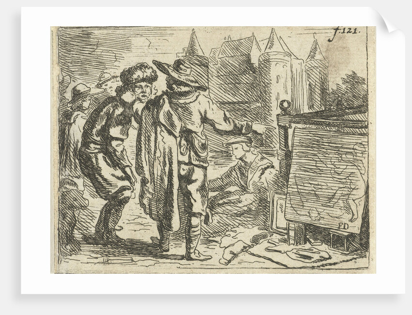 Man with fur hat pulled to his ear by Francoys Dancx