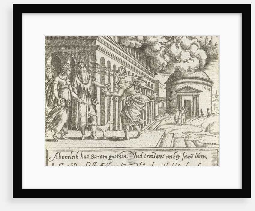 Abraham gives Abimelech the money back to Sara by Cornelis Bos