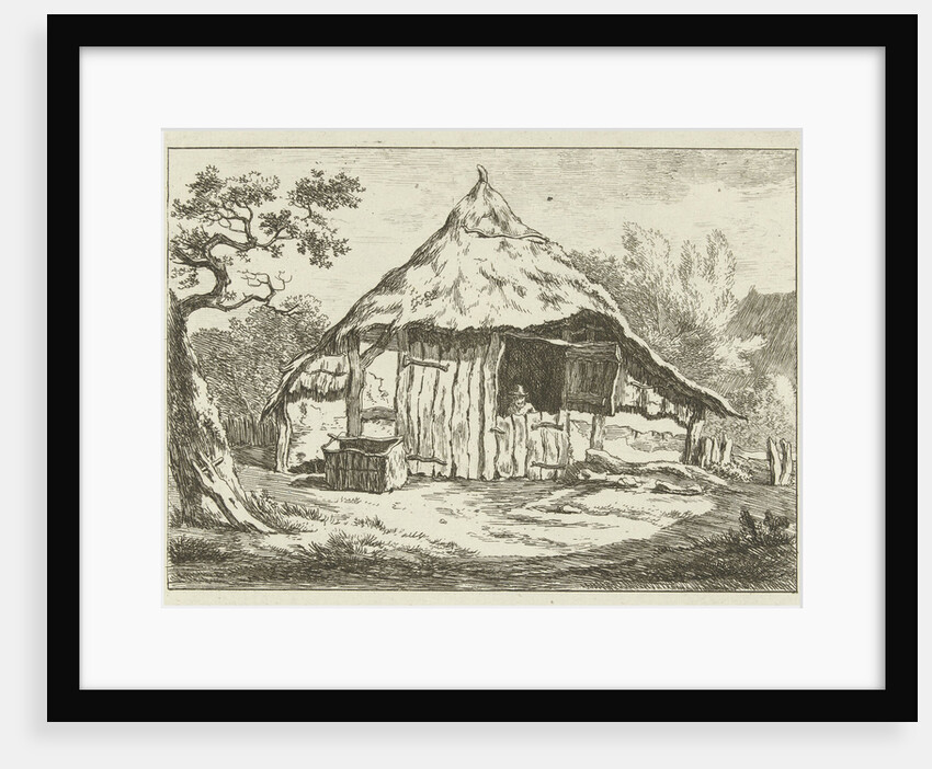 Barn with open upper door by Carel Lodewijk Hansen