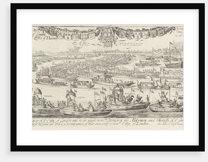 Triumphal on the water at the arrival in London of King Charles II and Queen Catherine of Braganza UK by Dirk Stoop