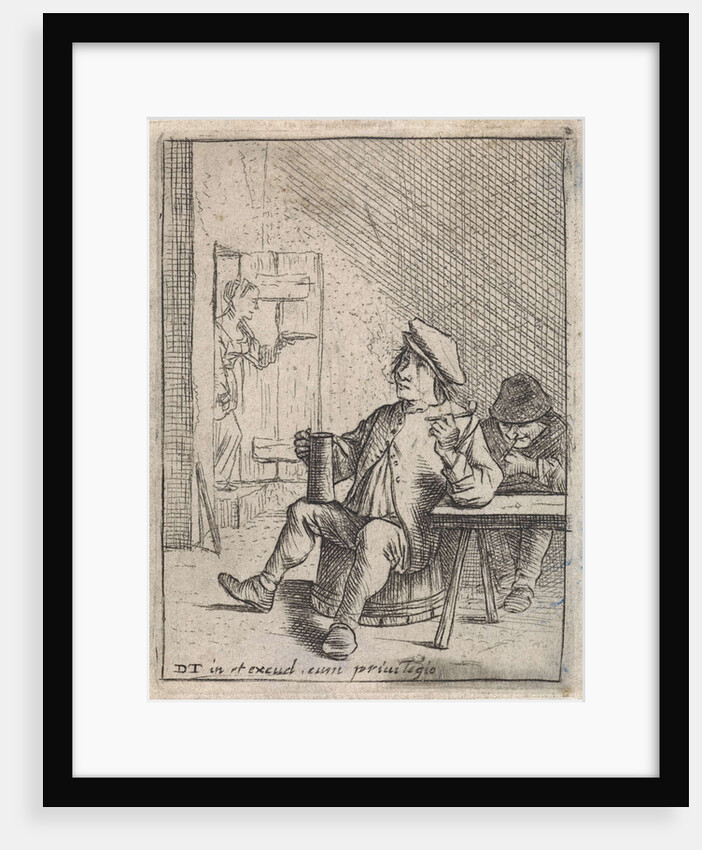 Seated farmer with jug and pipe by David Teniers II