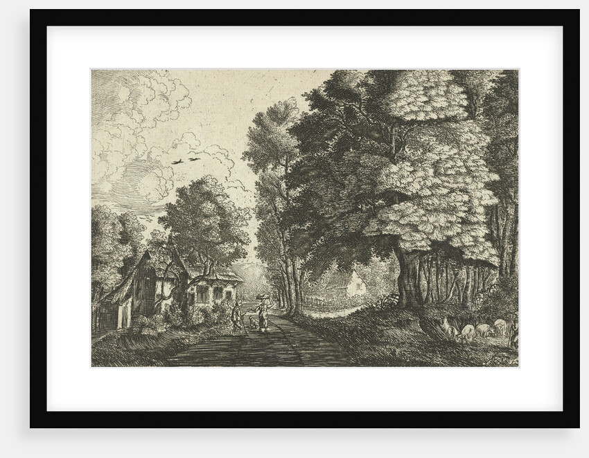 Shepherd at a forest edge by Jean Baptiste Bonnecroy