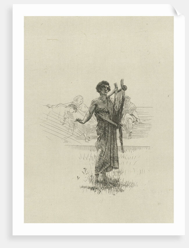 A man stands in a field by Lourens Alma Tadema