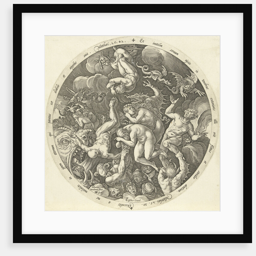 The arrival of the damned in hell by Hendrick Goltzius
