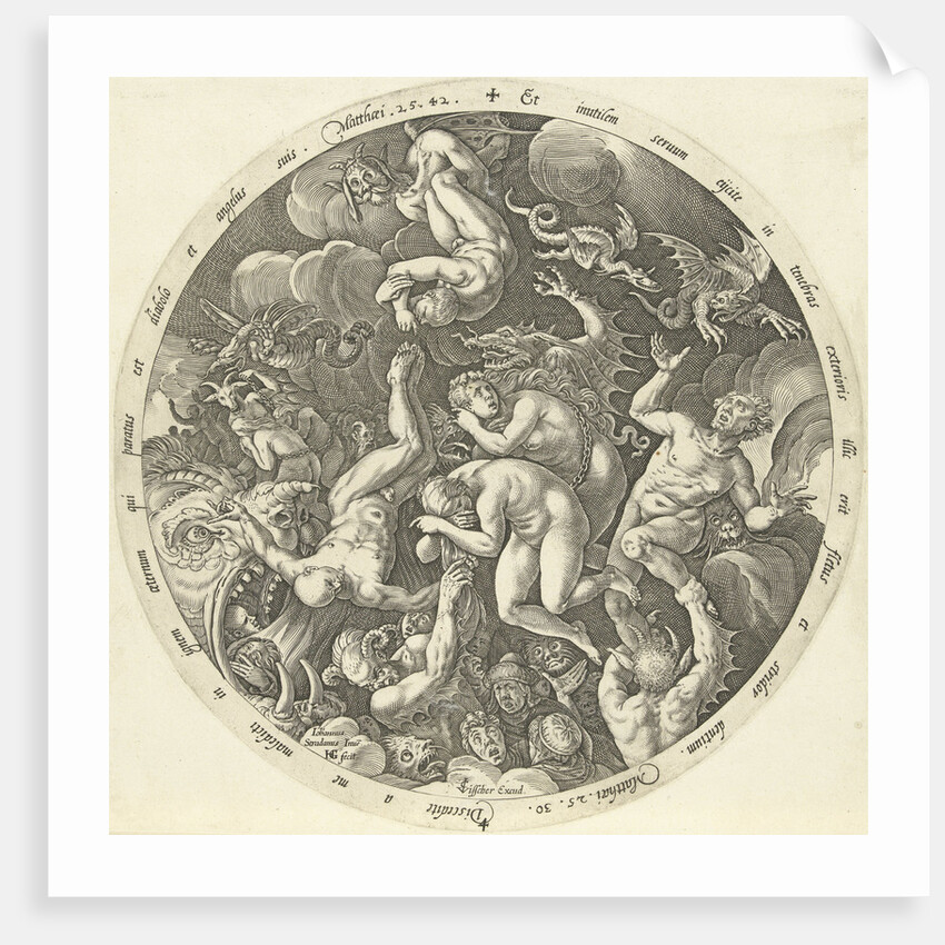The arrival of the damned in hell by Hendrick Goltzius