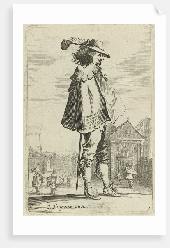 Officer standing in profile by Johannes Tangena