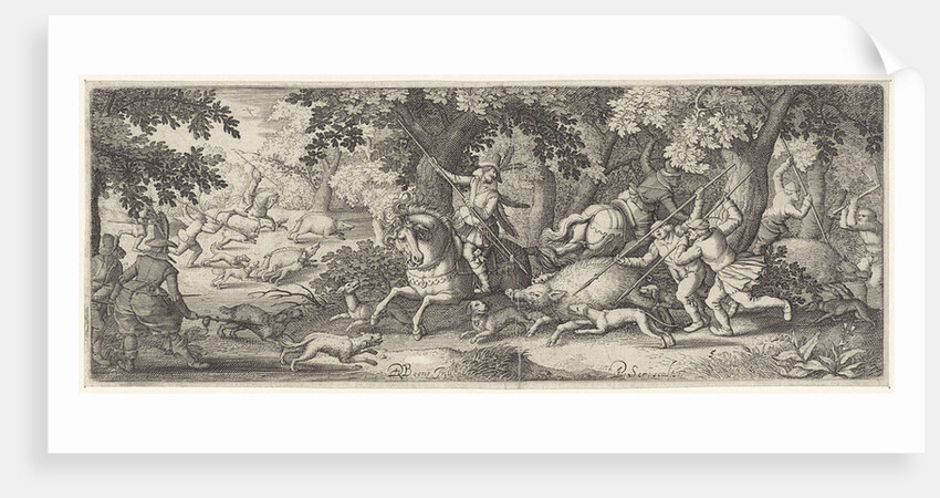 Boar Hunt by Claes Jansz. Visscher II