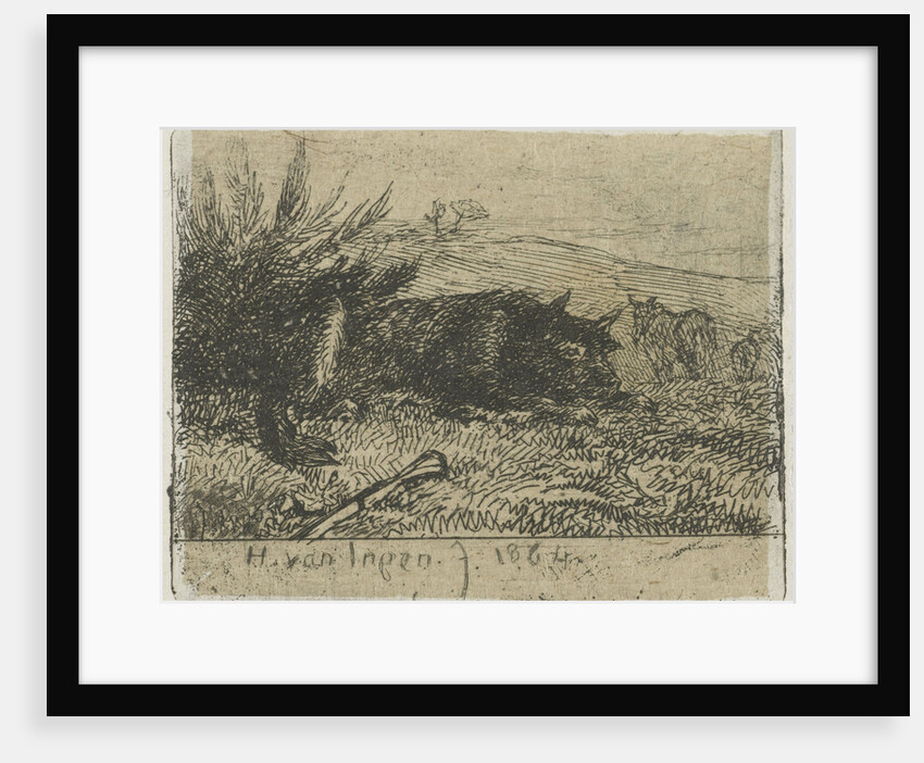 Lying sheepdog by Henry van Ingen