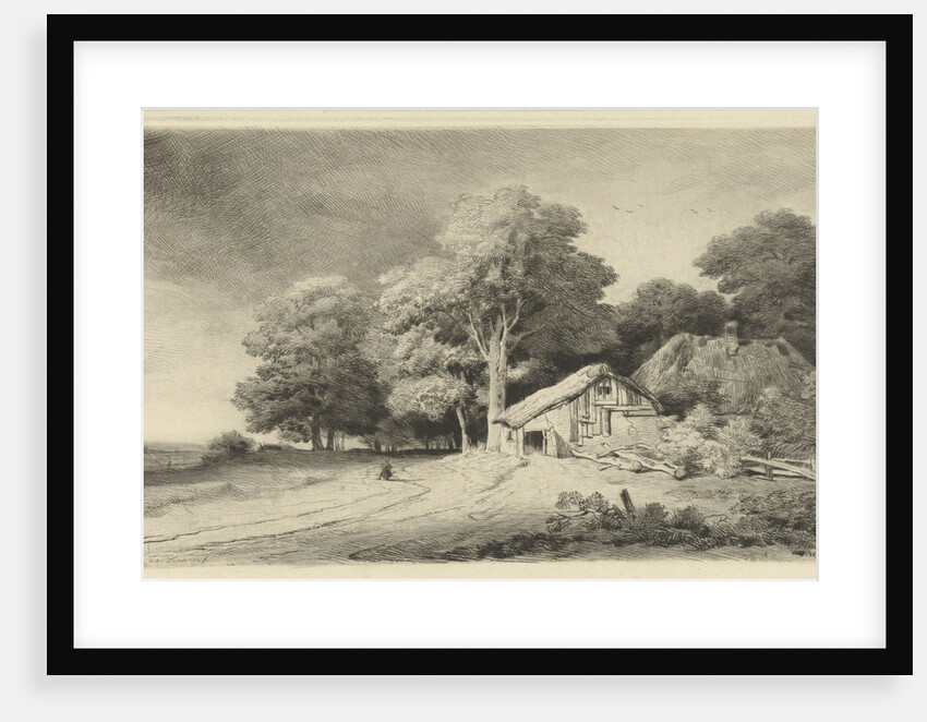Farm on a road by Remigius Adrianus Haanen
