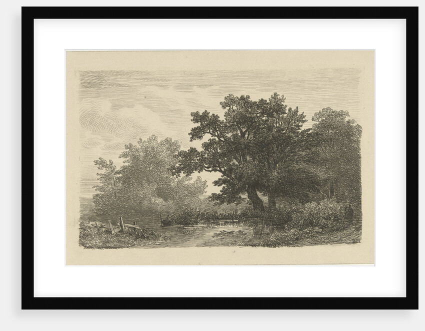 trees in a puddle by Remigius Adrianus Haanen