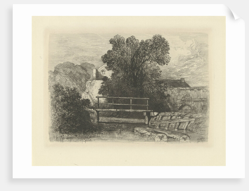 Wooden bridge by Charles Rochussen