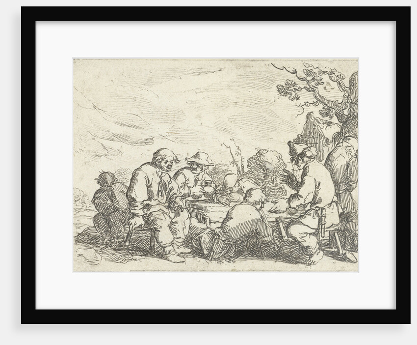 Drinking farmers at a table by Andries Both