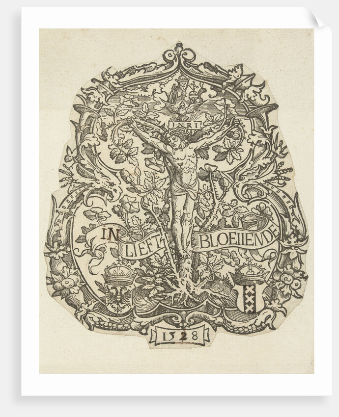 The arms of the Amsterdam Chamber of Rhetoric The Eglantine by Jacob Cornelisz van Oostsanen