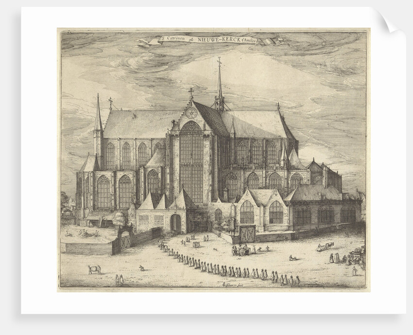Nieuwe Kerk Amsterdam by Claes Jansz. Visscher II