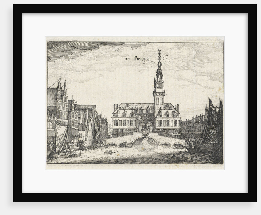 View of the Koopmansbeurs of city architect Hendrick de Keyser in Amsterdam by Claes Jansz. Visscher II