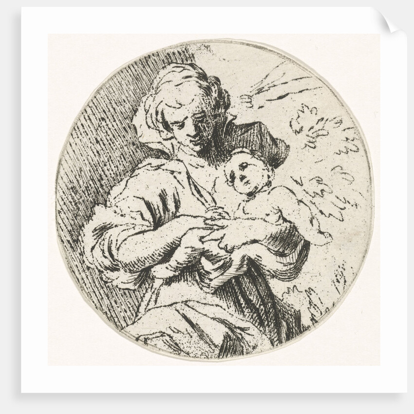 Woman with child in arms by Caspar Jacobsz. Philips