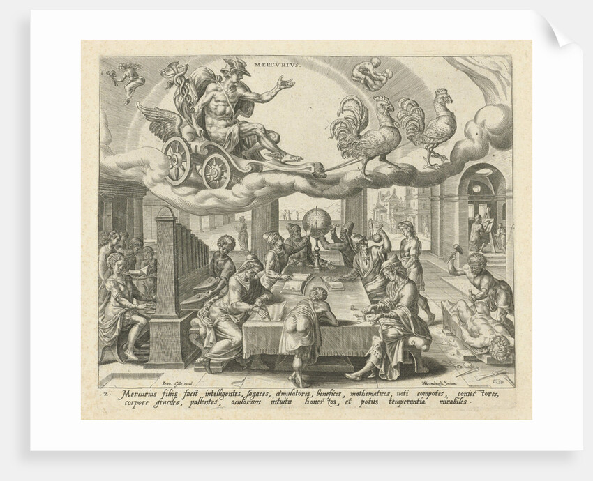 The planet Mercury and his children by Joannes Galle