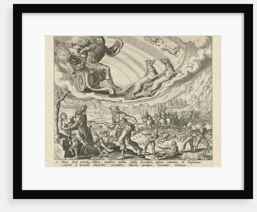 The planet Mars and its children by Joannes Galle