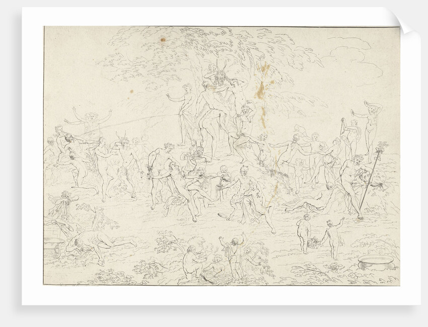 Satyr Picture with garlands adorn by Gerard Melder