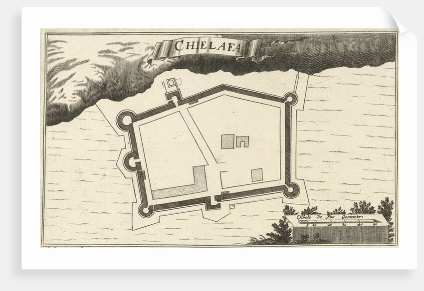 Map of the fortress Chielafa by Jacob Peeters