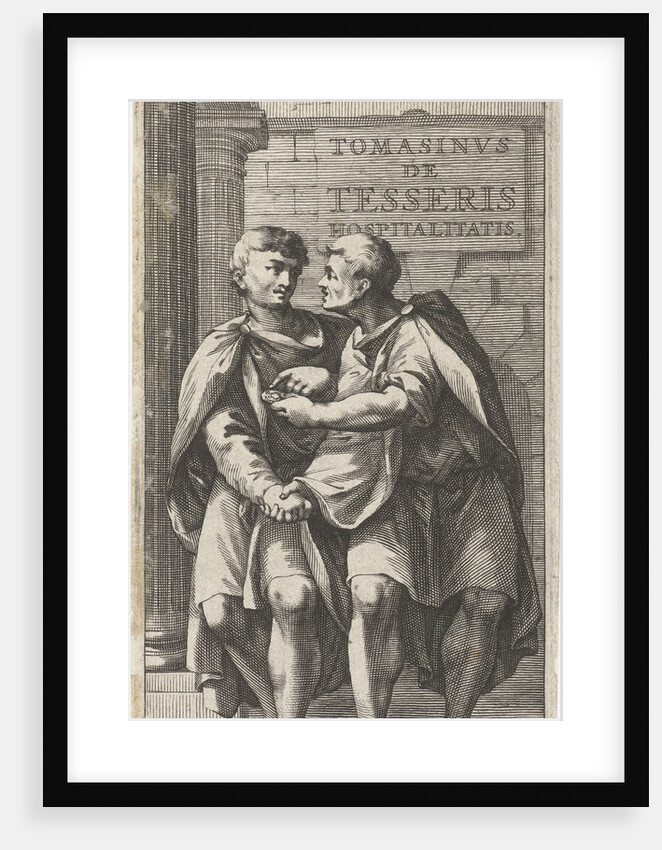 Title page for a treatise on friendship in ancient society by Abraham Bloteling
