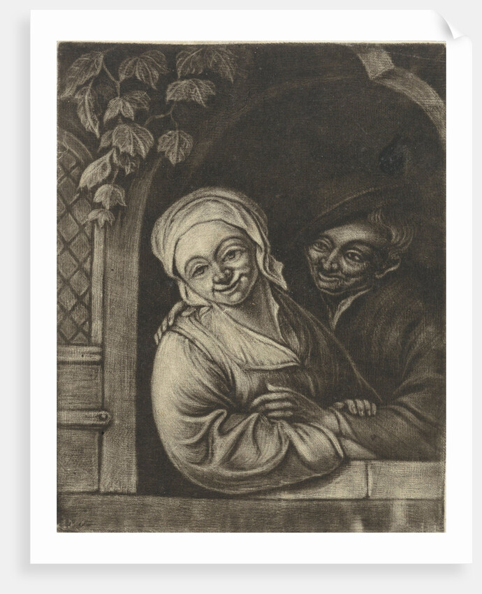 Couple in a window opening by Adriaen van Ostade