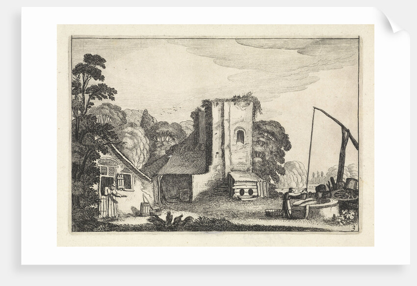 Figures at a tavern at night by Jan van de Velde II