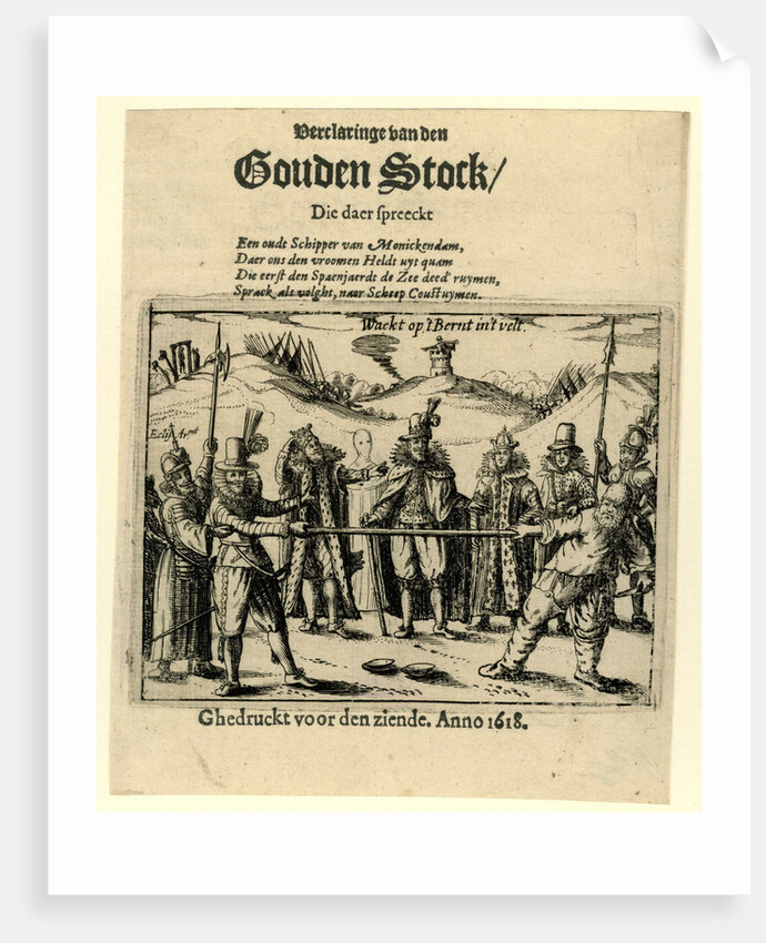 Title print of the pamphlet Verclaringe of the Golden Stock, 1618 by Anonymous