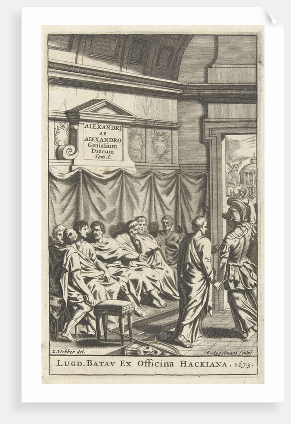 Title page for Alexander ab Alexandro, Genialium dierum Part 1 1673 by Zacharias Webber II