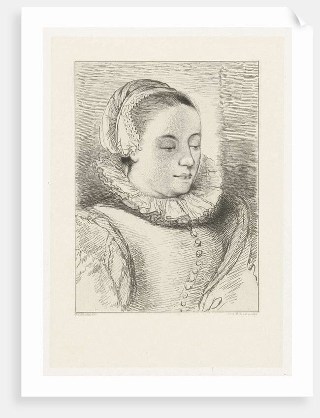 Portrait of Anna Roemers Visscher by Johannes Arnoldus Boland