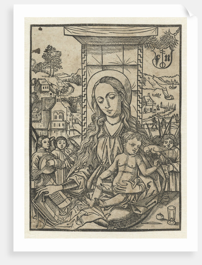 Mary and child with parrot by Martin Schongauer