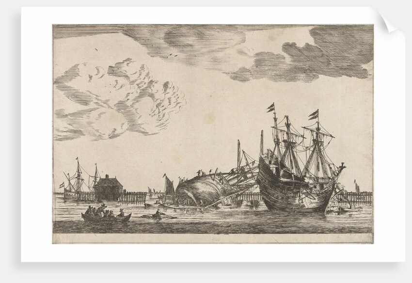 Two ships are ready for repair by Reinier Nooms