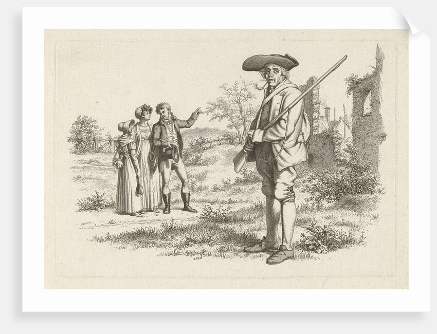 Hunter and a party at a ruin by Jacob Ernst Marcus