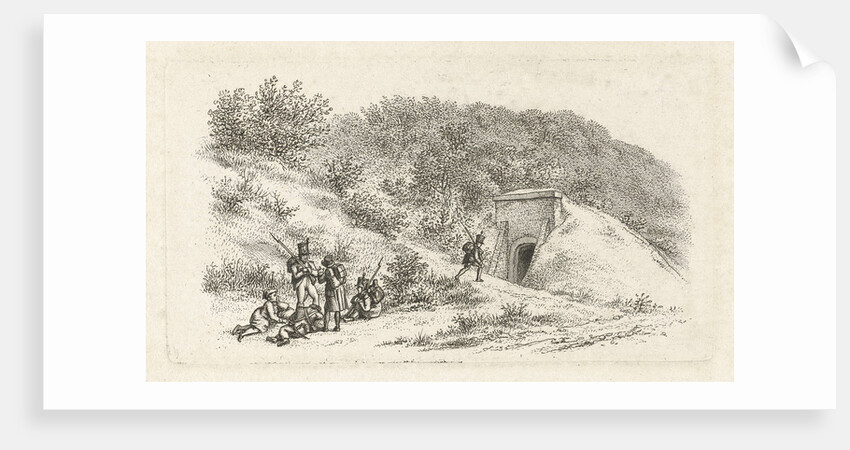 Rest of soldiers at a shore by Jacob Ernst Marcus