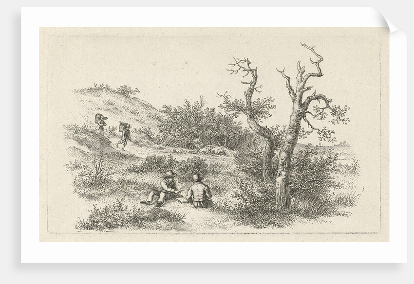 Illustrators in a dune landscape by Jacob Ernst Marcus