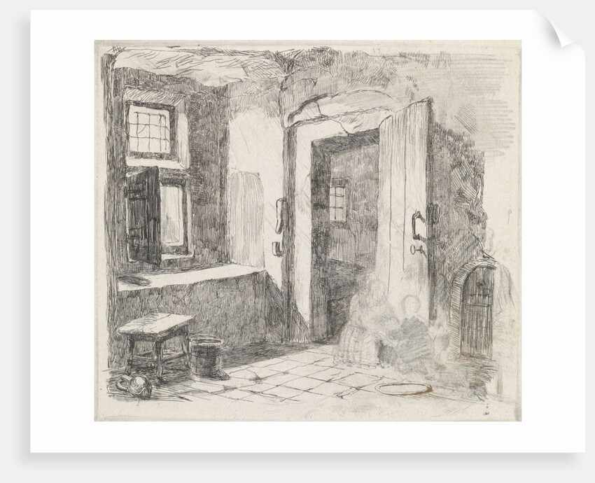 Interior with open door by David van der Kellen III