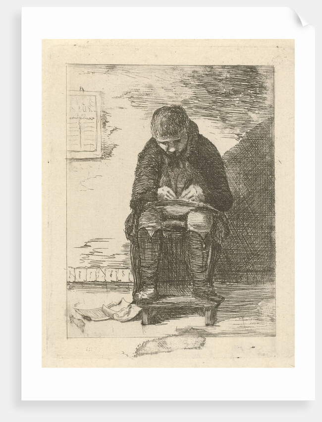 Artist in an interior by Gerrit Lamberts