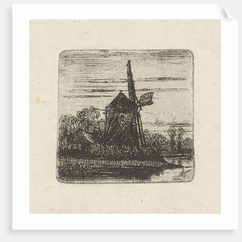 mill on a river by Jan van Lokhorst