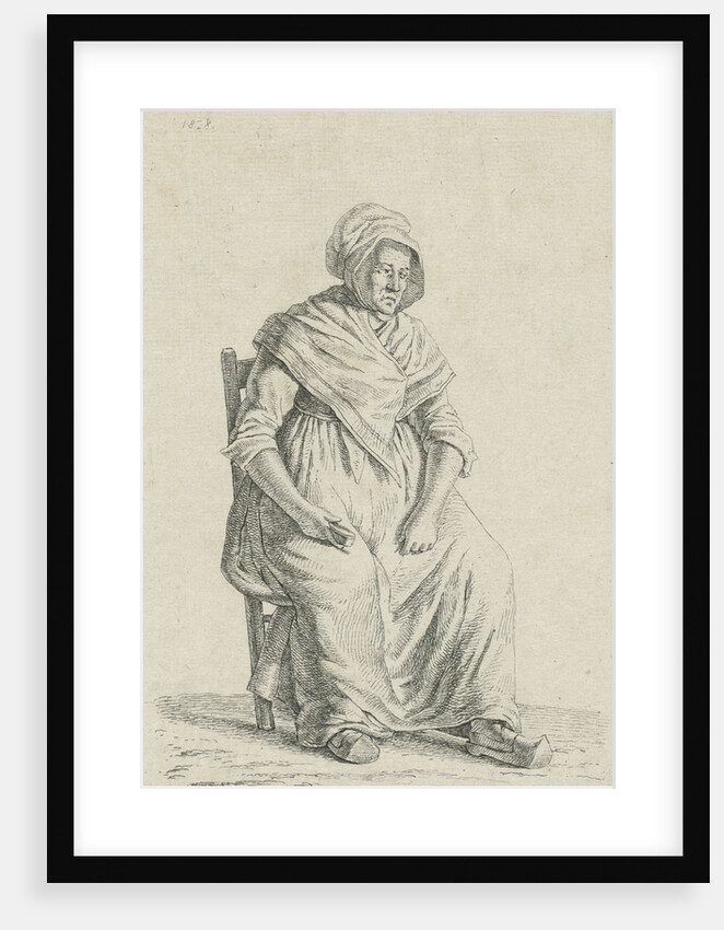 Sitting farmer from Wallonia by Anthonie Willem Hendrik Nolthenius de Man