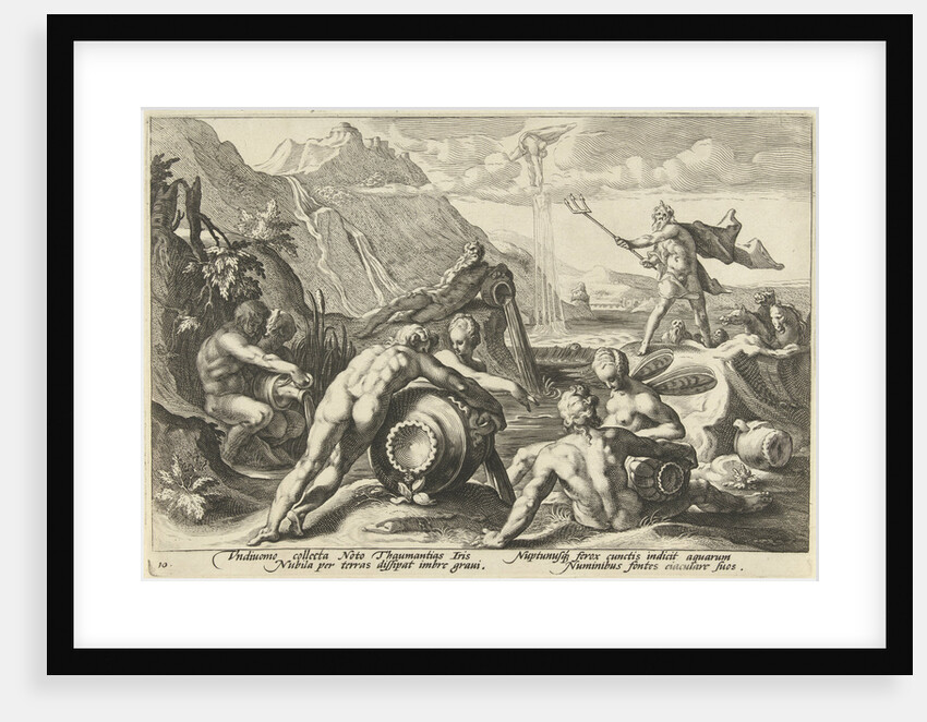 Neptune gives the river gods command to cause a flood by Franco Estius