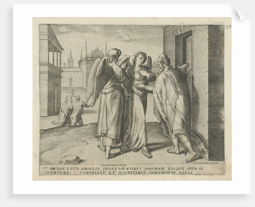 Lot and the two angels by Anonymous