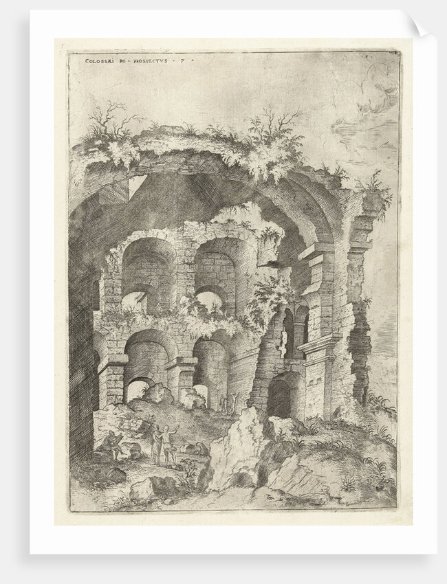 Seventh sight of the Colosseum in Rome, Italy by Hieronymus Cock