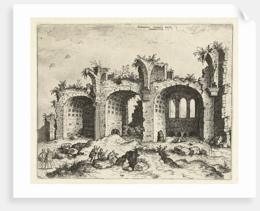 View of the ruins of the Basilica of Constantine by Hieronymus Cock