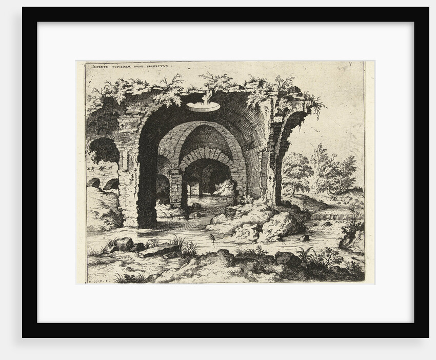 View of ruins in Rome, Italy by Hieronymus Cock